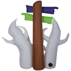 GEMMY Airblown Inflatable Halloween Ghost Trio Sign - 68" x 72"-Deflates for easy storage