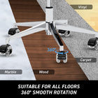 MotionGrey Office Chair Dual Caster Wheels -Auto- Roller Blade, Ergonomic Swift Wheels, Swivel Gaming Office Chair Support for Safe Rolling on All Floor Surface (Set of 5)-Universal Fit & Easy Upgrade: Fits most office chairs and installs in seconds-instantly upgrade your chair’s mobility and comfort