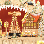 HOMCOM Light Up Christmas Advent Calendar with 24 Countdown Drawers - Natural Wood-Reusable design offers fun for many years 