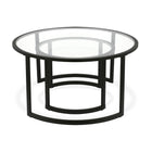 Hudson&Canal Mitera Round Nested Coffee Table - Blackened Bronze-Clean with a soft, dry cloth and no harsh chemicals or abrasive cleaning materials