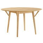 Modway Gallant 47" Round Dining Table - Oak-Modern Kitchen or Dining Table