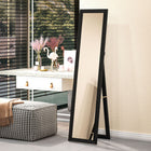 HOMCOM Full Length Mirror - 14.6" W x 61.8" H - Black-Pure colour finish blends into your bedroom, living room, hallway with ease 