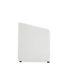 Manhattan Comfort Anna Round 23.23" Modern Faux Leather Upholstered Dining Armchair - Cream-Seat Height: 19.69