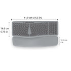 BlueDiamond Ergo Wireless Keyboard with Detachable Wrist Rest - French Layout-Detachable Wrist Rest: Held into place with magnets, this cushioned wrist rest can be removed if needed