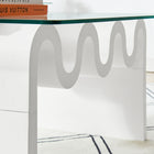 Modway - Ondine Plateau en verre Table basse - Blanc-Nivellement des pieds non marquants