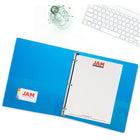 JAM Paper - Classeur en plastique de 0 -75 pouce - bleu - 3 anneaux-Ce porte-documents est un incontournable pour tous vos projets, devoirs, mémos, travaux scolaires et tout autre document important qui doit être conservé en sécurité.