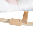 Qaba - Cheval à bascule bébé design cygne en peluche - blanc-Couleur : rose et blanc 