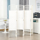 HOMCOM 6 Panel Room Divider for Home Office - White-Lightweight and easy to move around
