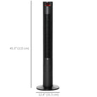 HOMCOM 46" Tower Fan for Bedroom with Remote Controller - Black-12-hour timer allows you to schedule the cooling cycle while saving energy 