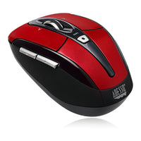 Adesso iMouse S60R Wireless Mouse - Red - Ergonomic-Wireless 2.4GHz connectivity