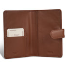 Champs Onyx Leather Passport Case - Brown-RFID lining