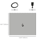 Outsunny - Rideaux de gazebo 10 pi L x 10 pi l avec portes à fermeture éclair, crochets/anneaux en C pour patio, rideaux uniquement, gris clair-Le centre de chaque pièce est doté d'une bande auto-agrippante pour une adhésion facile  