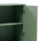 Manhattan Comfort Ella 31.5" Modern Accent Cabinet - Sage Green-Thick Rectangular Sled Legs Offer Stability and a Unique, Modern Twist on a Classic Sled-Base