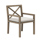 Modway Northlake Outdoor Teak Dining Armchair - Pebble-Sturdy Teak Wood Construction