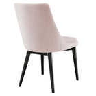 Modway Viscount Accent Performance Velvet Dining Chairs - Pink - 2 Pack-8