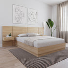 Nexera Milano Floating Nightstand Extension Panel - Natural Blonde Oak-Exquisite craftsmanship: Fashioned from premium engineered wood with a natural oak finish, featuring natural grain variation for a warm and inviting feel