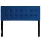 Modway Emily Biscuit Tufted Performance Velvet Full Headboard - Navy-Height Adjustable from 45" - 52.5"
