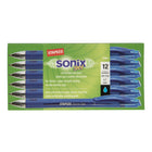 Staples Sonix Retractable Gel Pens - 0.7mm - Blue Ink - 12 Pack-Super-smooth writing