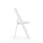 Flash Furniture 11 Pk. Kids White Resin Folding Chair with White Vinyl Padded Seat-UV Stabilized Polypropylene Resin
