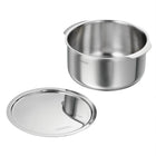 Tramontina - Utsava Casserole couverte en acier inoxydable à 3 couches-Taille familiale parfaite : 3,4 Qt pour 3-4 personnes, idéale pour les repas quotidiens et occasions spéciales
