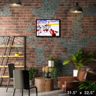 Sam Bennett Panthers Winning Goal - Framed Canvas - 31" x 22"-Officially licensed by the NHL and NHLPA