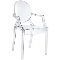 Nicer Furniture - fauteuil fantôme de Louis XVI - transparent - 5 pièces-Célèbre style Louis XVI, Chaise confortable.