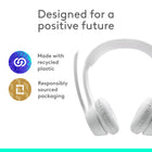Logitech Zone 300 Wireless Bluetooth Headset With Noise-Canceling Microphone - Off-White-Replace Your Earpads as Needed: Replaceable earpads extend the life of the headset (available for purchase separately)