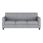 Sofa de la série HERCULES Diplomat en cuir gris (BT-827-3-GY-GG)-Coussins de siège et de dossier fixes