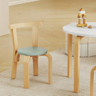 Qaba - Ensemble table et chaises pour enfants, ensemble table et chaises en bois pour tout-petits - vert-Couleur : Blanc, Vert, Blanc crème
