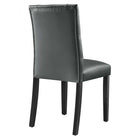 Modway Duchess Vinyl Dining Chair - Grey - 2 Pack-8