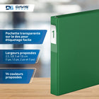 Davis Group Super économie, Reliure à anneaux en “D” inclinés 1 po, paquet de 6 – Vert-Anneau En D, Non Verrouillable