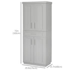 HOMCOM 72" H Modern Kitchen Pantry Cabinet with Shelves - Grey-Compact structure ensures multiple functions as it can be used as a storage sideboard or bookcase 