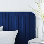 Modway Celine Channel Tufted Performance Velvet Full Platform Bed - Navy-Assembly Required