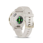 Garmin - Venu 3S - 41mm Lunette en acier inoxydable Soft Gold avec boîtier et bracelet en silicone ivoire-Taille physique 41 x 41 x 12 mm; Convient aux poignets d'une circonférence de 110 à 175 mm