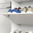 HOMCOM Shoe Cabinet with 3 Flip Drawers for 24 Pairs - White-Anti-tipping design enhances safety by preventing falls