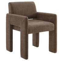 Modway Daven Fabric Upholstered Dining Chair - Mocha-Versatile Dining Armchair