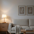 Decent Living - Lampe de table à pied en bois - Paquet de 2-10