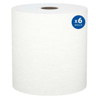 Kleenex Hard Roll Paper Towels - 1.75" Core - with Premium Absorbency Pockets - White - 6 Pack-600'/Roll