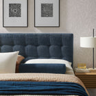 Modway Lily Upholstered Queen Size Headboard - Navy Chenille-Dense Foam Padding