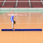 Soozier - Poutre D’Équilibre Pliable 7 pi - Poutre De Gymnastique Avec Surface En Suédine - Bleu-Noyau en bois massif assurant une grande stabilité lors de l’utilisation  