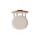 Manhattan Comfort - Lot de 4 chaises de salle à manger Jardin 19,09 po style industriel chic, rembourrées, coloris Nature et Avoine-Garantie limitée du fabricant de 30 jours