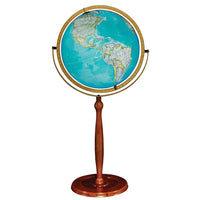 Replogle National Gegraphic Chamberlin 16" Blue Ocean Illuminated Floor Globe - English-Illuminated with long lasting led lights