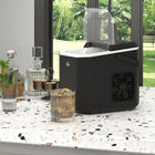 HOMCOM Ice Maker with Scoop Basket - Black-Bullet shape ice won't hurt your mouth