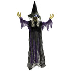 Outsunny 6' Animated Hanging Witch Halloween Decoration-Life-sized 72" (183 cm), realistic witch design adds a spooky focal point to your decor 