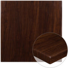 Flash Furniture – Dessus de table carré de 36 po en résine, noyer (TP-WAL-3636-GG)-Ensemble de 2 dessus de table de restaurant