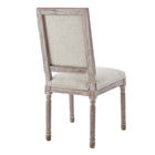 Modway Court Upholstered Fabric Dining Side Chair - Beige - 2 Pack-Chair Weight Capacity: 331 lbs
