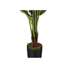 Monarch Specialties 59" Artificial Indoor Strelitzia Tree - Floor - Black Pot-No assembly required: product dimensions: 27.5 in. L x 25.5 in. W x 59 in. H