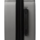 Bugatti Monaco 26.5" Hardside Medium Check-in Luggage - Vegan Leather Trim -  Grey-Lined interior with dividing panel, practical
pocket and tightening straps to keep content
organized and in place