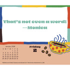DateWorks - 2026 Calendrier en Boîte jour à la fois - 5,12 po x 4,31 po - Amis - Anglais -Divertissement