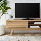 Modway Render 48" TV Stand - Oak-Slatted Sliding Door